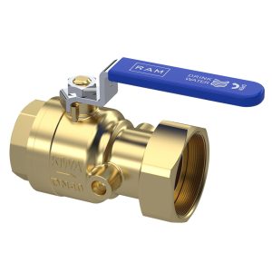 Kogelkraan DN32-DN50 blind met RVS hendel 28 serie binnendraad x wartel