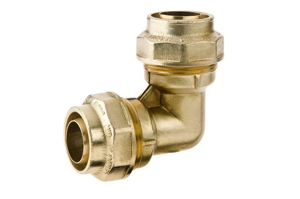 Kniekoppeling 90° 77301  inclusief losse steunbussen