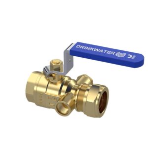 Kogelkraan met aftapgelegenheid 28 serie binnendraad x knel