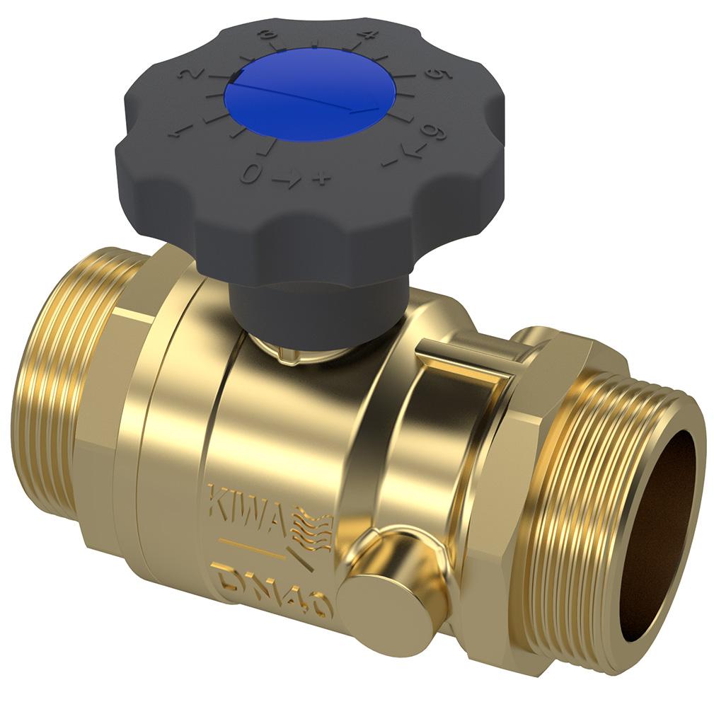 Kogelkraan blind met vertragingshandwiel 28 serie buitendraad x buitendraad