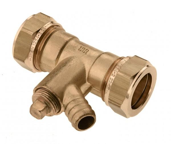 Kniekoppeling met aftapgelegenheid