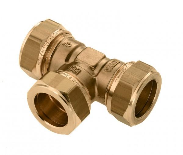 Knelkoppeling T-stuk 3x knel